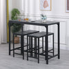 5Pcs Bar Table Stools Set 4 Bar Stools for Breakfast Pub Counter Small Apartment