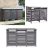 Fir Wooden 240L Triple Wheelie Bin Storage Store Garden Rubbish Dustbin 3 Sheds