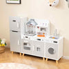 Corner Chef Pretend Kitchen Toy Toddler Play Kitchen-Grey