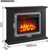 Electric Fireplace Freestanding Suite Flame Effect Heater Remote Control Oak