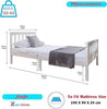 White 3ft Single Wooden Bed Frame Solid Pine Wood Furniture Shaker Stylish