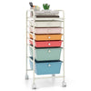 Home Office Storage Cart 6 Drawer Utility Storage with Wheels