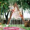 Wooden Wedding Arch Triangle Flower Rack Backdrop Stand Celebration Party