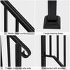 1-4 Steps Iron Handrail Stair Railing Hand Rail Kit Fit Outdoor Garden Steps UK