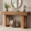 63-Inch Solid Wood Console Table, Long Farmhouse Entryway Sofa Table for Hallway