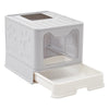 Large Self-Cleaning Hooded Cat Litter Box Enclosed Kitten Toilet Box Potty Tray