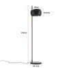 Tall Floor Lamp for Bedroom Living Room, Industrial Standing Lamp, Black Metal u