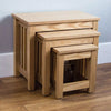 Set of 3 Nest of Tables Nesting Coffee Side End Wooden Nest Furniture Ash Veneer