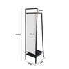 Clothes Rails Garment Coat Rack Full Length Mirror Hanging Rod Bottom Shelf Iron
