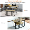 Breakfast Table Furniture Set Space-Saving Dinette W/ Rustproof Metal Frame