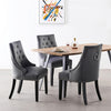 Velvet Pull Door Knocker Studded Dining Kitchen Accent Chairs Luxury Windsor