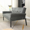 3 Seater Click Clack Sofa Bed Recliner Settee Couch Sofabed with Bloster Pillows