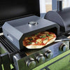 Modern Indoor Outdoor Portable Pizza Oven Black/Stainless Steel BBQ Stone Base