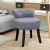Bedroom Dressing Table Stool Velvet Padded Seat Wooden Legs Makeup Vanity Chair
