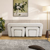 Boucle Window Seat Bed End Sofa Chair Chaise Lounge Nested Bench Pouffe Bedroom