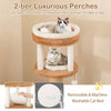 Cat Tree for Indoor Cats Cat Furniture with Removable Cat Bed-Caramel