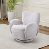 Modern Chenille Swivel Lounge Sofa Chair Single Padded Seat 360° Rotary Chair