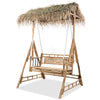 2-Seater Swing Bench with Palm Leaves Bamboo 202 cm vidaXL