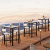 Industrial Tall Square Table Metal Dining Table Kitchen Cafe Bistro Furniture