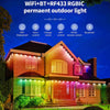 72LED Permanent Outdoor RGB Eave light IP67 Waterproof Night Fairy Lamp Lighting