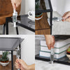 Tempered Glass Bedside End Table Nightstand Cabinet With Drawer Shelf Bedroom