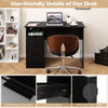 Home Office Desk Computer Workstation Laptop Desk w/ Power Outlet