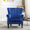 Occasional Armchair Wingback Leisure Sofa Tufted Velvet Tub Chairs With Rivets