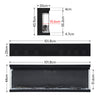 Electric Fireplace 3 Sided Panoramic Fire 40 inch Standing Insert LED Flames