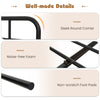 Double Size Bed Frame Platform Metal Slats Support Bed W/ Industrial Headboard
