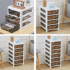 4/5/6 Tier Rolling Tower Storage Unit Trolley Chest Drawer Home Office Organizer