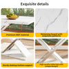Extendable MDF Dining Table/Kitchen Table, Cross-Leg Base 118-157x75cm White