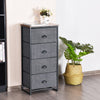 Chest of Drawers w/ 4 Drawers Home Storage Organizer Unit Modern Fabric Dresser