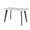 White Dining Table Dining Room Kitchen Garden Table Metal Straight Legs Morden