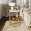 Tribesigns Modern Round End Table, Faux Marble Sofa Side Table, Coffee Table
