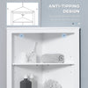 Corner Bathroom Cabinet Freestanding Bathroom Storage Unit, Open Shelves, White