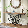 Tribesigns 140 cm Console Table, Entryway Table with Butterfly Metal Frame
