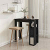 Bar Table with Shelf Black 102x50x103.5 cm Engineered Wood HOT