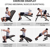 Foldable Weight Bench Adjustable Strength Training Full Body Workout Incline Gym