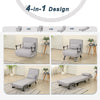 Sofa Bed Versatile Convert Single 4-in-1 6-Position 85° Sleeper Recliner L-Grey