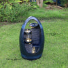 Garden Fountain Water Feature LED Lights Indoor Outdoor Polyresin Statues Decor