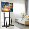 UNHO Tall TV Cart Mobile TV Floor Stand for Extra Large Flat Panel Screen up 80"