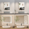 LED Bathroom Mirror Light Illuminated With Demister Shaver Socket all Sizes