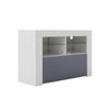 Modern 100cm TV Unit Cabinet Stand Matt Body & High Gloss Door with LED Lights
