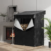 Garden Metal Storage Logs Shed Firewood Rack with Cover Log Storage Wood Holder