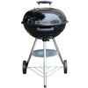 57cm Charcoal Grill BBQ with Thermometer, Stand Wheels& Cooker with Porcelain