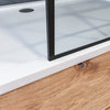 Wet Room Shower Enclosure Screen Walk In Black Grid 8mm Glass Panel 800x1850mm