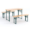 Outdoor Patio Folding Table Chairs Bench Set Garden Pub Bistro Trestle Bench Set