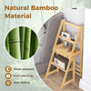 4-Step Stool Dual Purpose Stepladder Kitchen Folding Step Ladder Chair