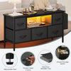LED TV Stand Cabinet Unit Entertainment Center with 5 Drawers for Living Room