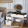 Dressing Table With LED Lights Dimmable Mirror Vanity Makeup Table 5 Drawers UK